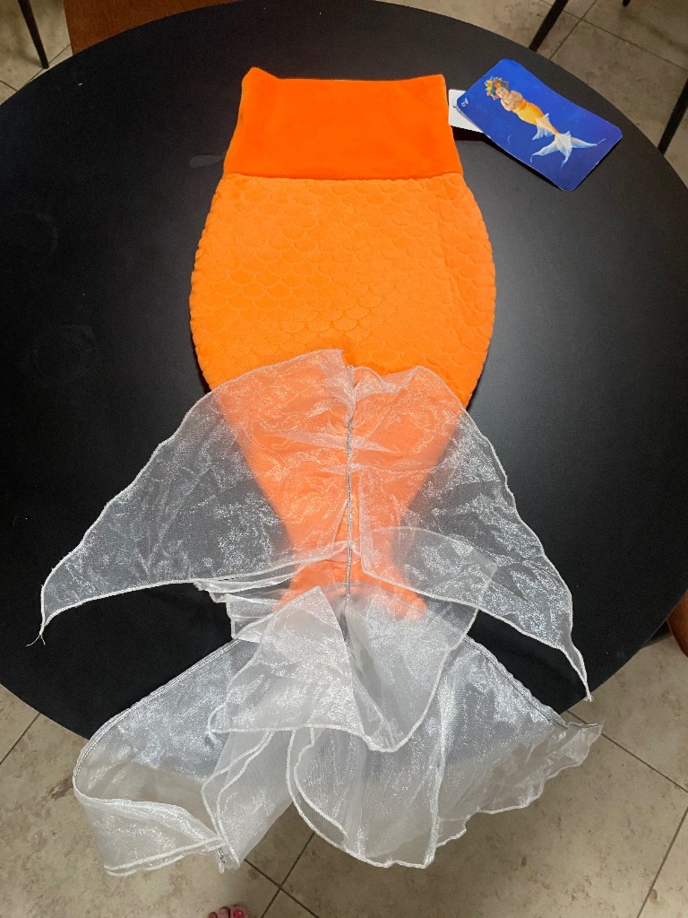 Anne Geddes Orange Mermaid Costume/Photo Shoot- Newborn